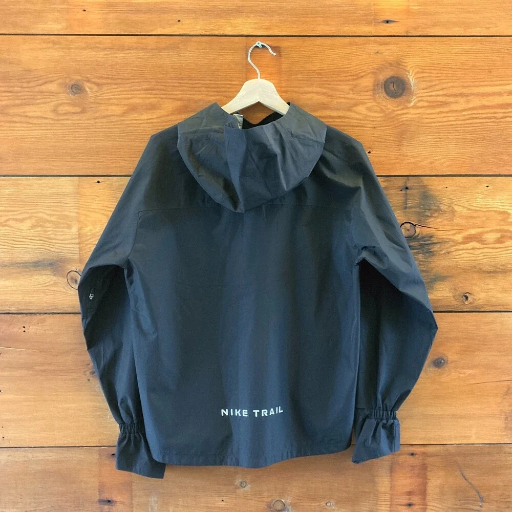 Nike Trail Black Gore-Tex Hooded Pullover Womens Rain Jacket - Size S - 0916VB - Picture 2 of 3